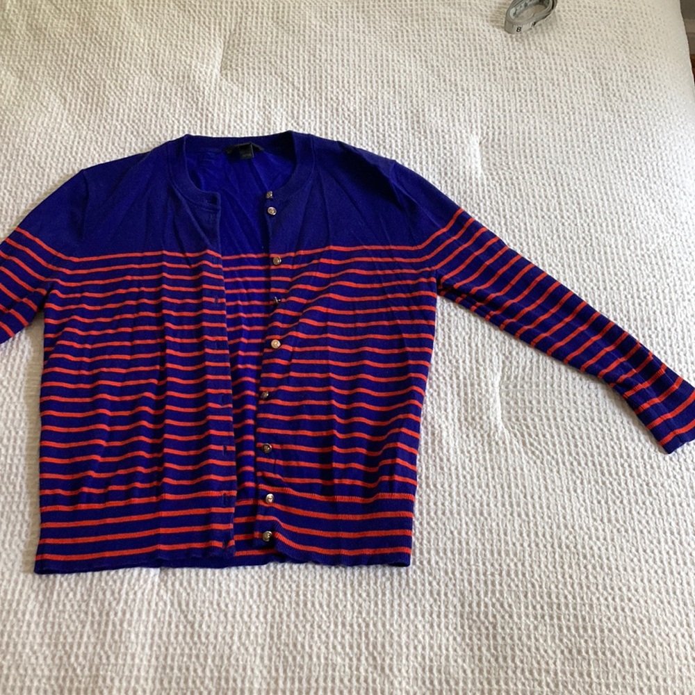 J. Crew Women’s Striped Cardigan Sweater